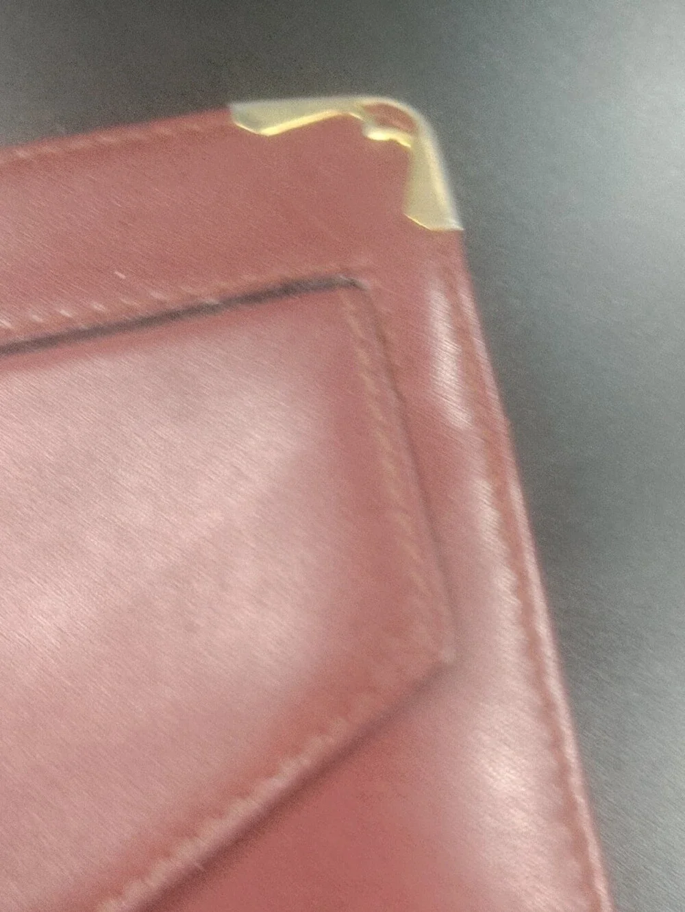 Must De Cartier Classic Burgundy Red Berdoux Leather Envelope Clutch Bag